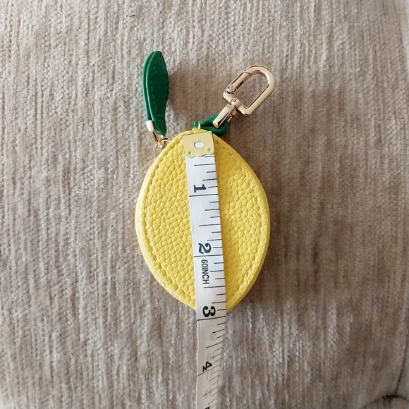 NEW Bag Charm Coin Purse Keychain Lemon - Picture 3 of 4